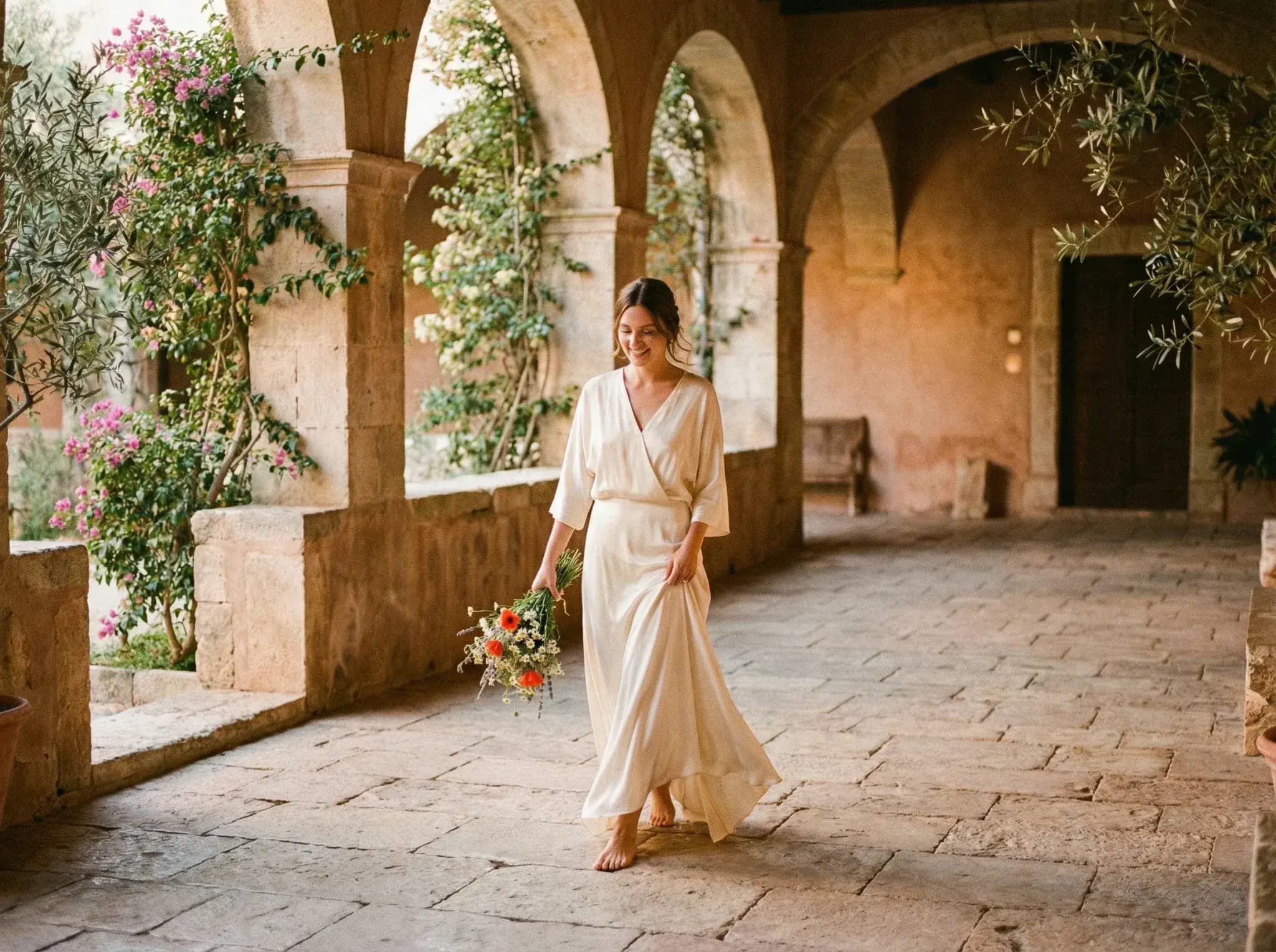 Wedding morning preparations at a venue outside Lisbon